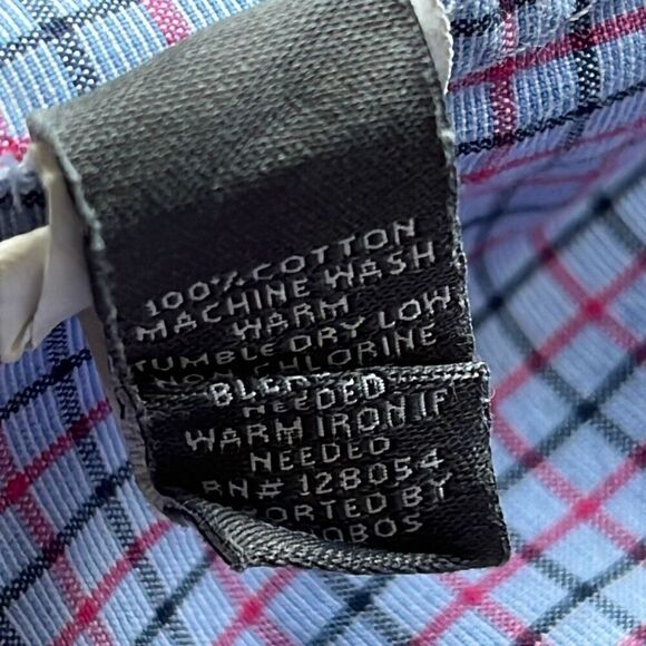 Bonobos Spread Collar Button Front Tagged Mens M Fits Small - Picture 8 of 8